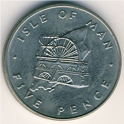 Isle of Man, 5 pence, 1976–1979