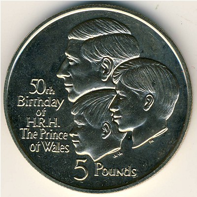 Gibraltar, 5 pounds, 1998