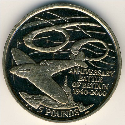 Gibraltar, 5 pounds, 2000