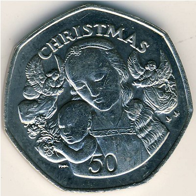 Gibraltar, 50 pence, 2000