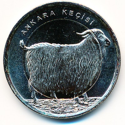 Turkey, 1 lira, 2015