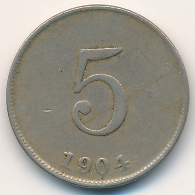 Haiti, 5 centimes, 1904