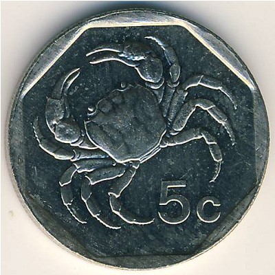Malta, 5 cents, 1991–2007