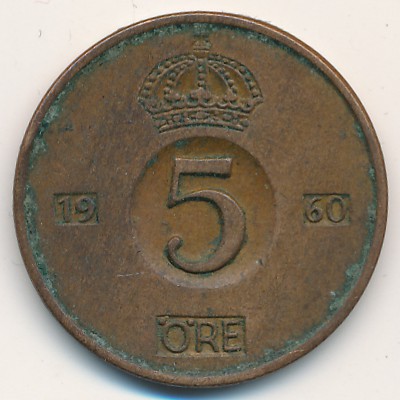 Sweden, 5 ore, 1960