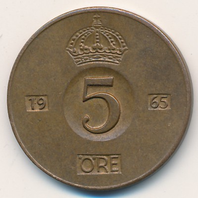 Sweden, 5 ore, 1965