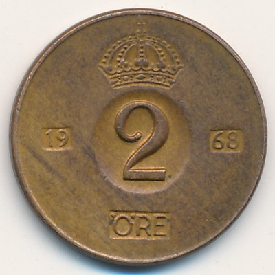 Швеция, 2 эре (1968 г.)