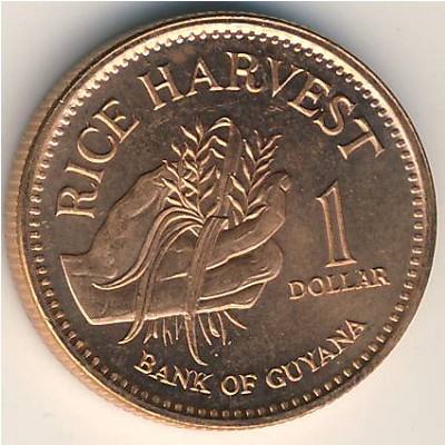Guyana, 1 dollar, 1996–2012