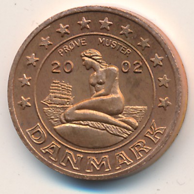Denmark., 2 euro cent, 2002