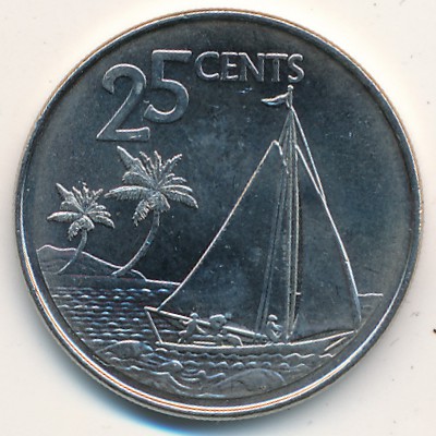 Bahamas, 25 cents, 2007–2015