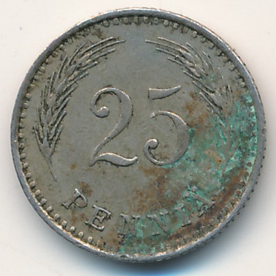 Finland, 25 pennia, 1935