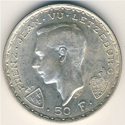 Luxemburg, 50 francs, 1946
