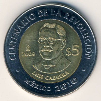 Мексика, 5 песо (2009 г.)