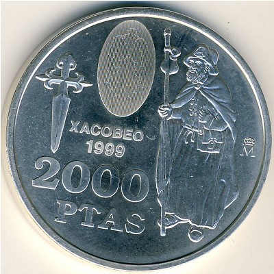 Испания, 2000 песет (1999 г.)