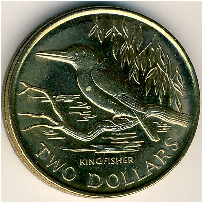 New Zealand, 2 dollars, 1993