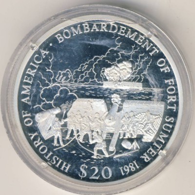Либерия, 20 долларов (2001 г.)