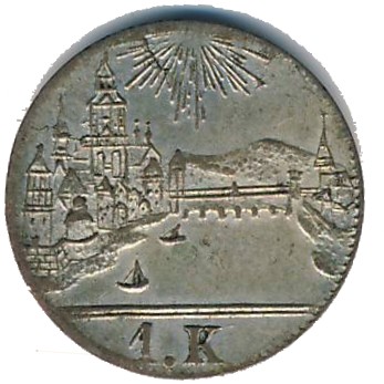 Франкфурт, 1 крейцер (1839 г.)