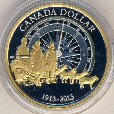 Canada, 1 dollar, 2013