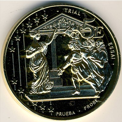 Poland., 5 euro, 2004