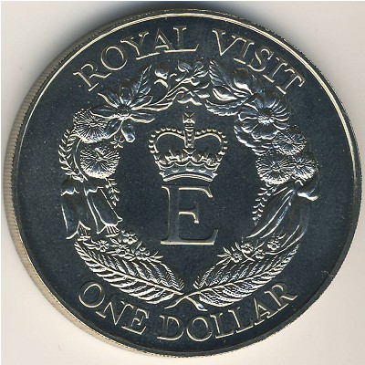 New Zealand, 1 dollar, 1986