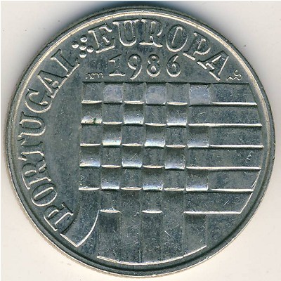 Portugal, 25 escudos, 1986