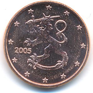 Finland, 1 euro cent, 2005