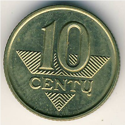 Литва, 10 центов (1997–2013 г.)
