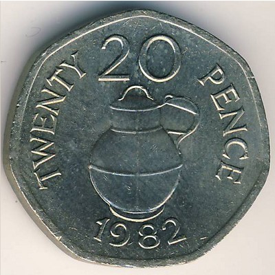 Guernsey, 20 pence, 1982–1983
