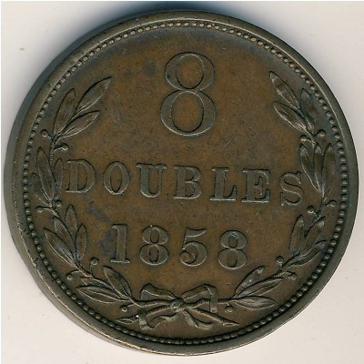 Guernsey, 8  doubles, 1834–1858