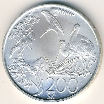Slovakia, 200 korun, 1995