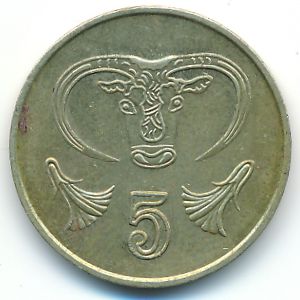 Кипр, 5 центов (1993 г.)