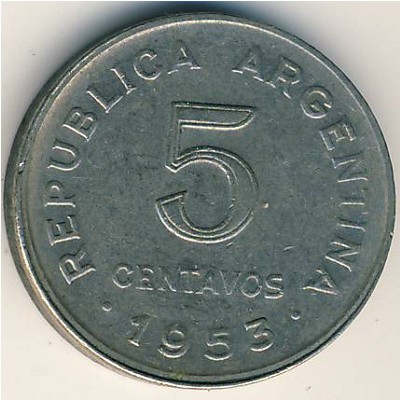 Argentina, 5 centavos, 1953