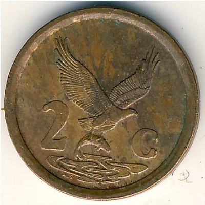 South Africa, 2 cents, 1996–2000