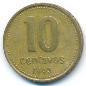 Argentina, 10 centavos, 1993