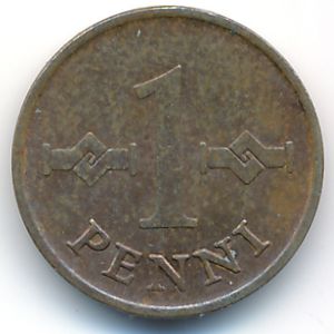 Finland, 1 penni, 1966