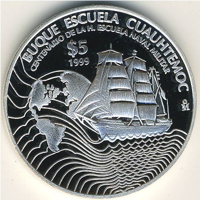 Mexico, 5 pesos, 1999