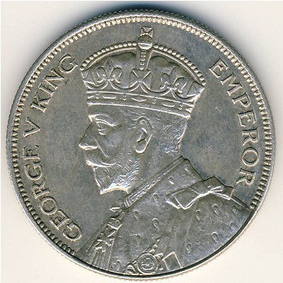 New Zealand, 1/2 crown, 1933–1935