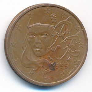 France, 2 euro cent, 1999