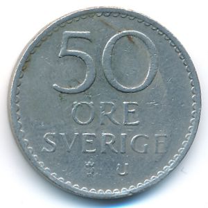 Sweden, 50 ore, 1968