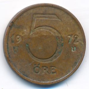 Швеция, 5 эре (1972 г.)