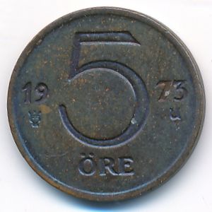 Sweden, 5 ore, 1973