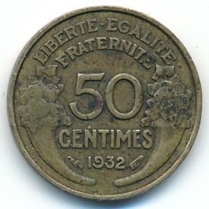 Франция, 50 сентим (1932 г.)