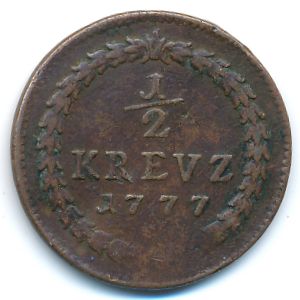 Пфальц-Зульцбах, 1/2 крейцера (1773–1786 г.)