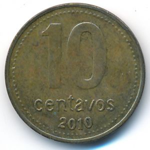 Argentina, 10 centavos, 2010