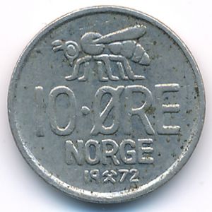 Норвегия, 10 эре (1972 г.)