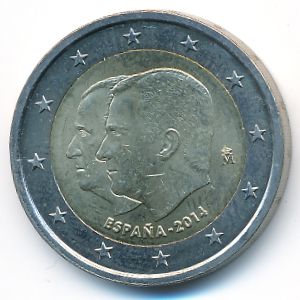 Spain, 2 euro, 2014