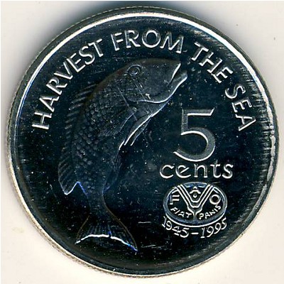Fiji, 5 cents, 1995