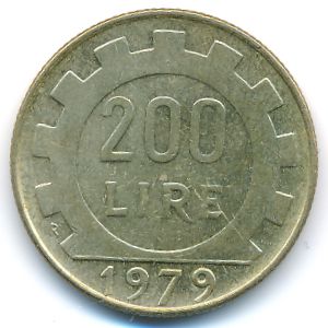 Италия, 200 лир (1979 г.)