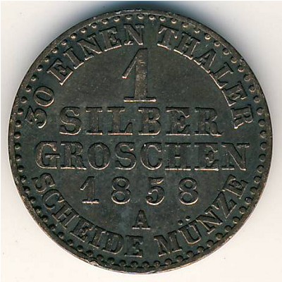 Саксен-Веймар-Эйзенах, 1 грош (1858 г.)