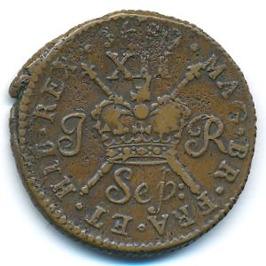 Ireland, 1 shilling, 1689–1690