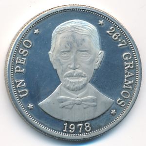 Dominican Republic, 1 peso, 1978